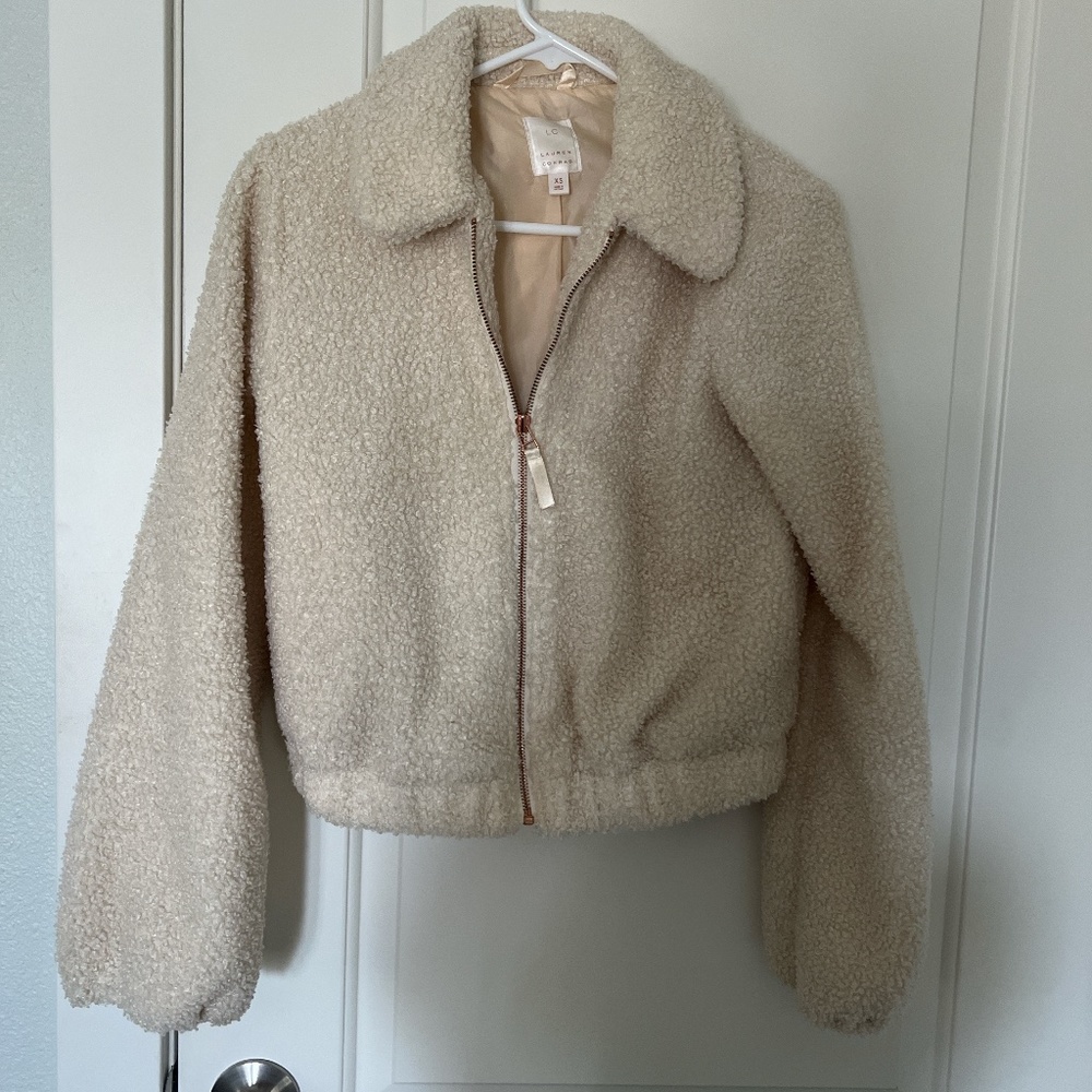 Lauren Conrad teddy bomber jacket